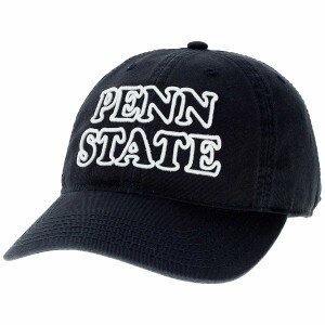 navy youth hat with stitched white outlined Penn State
